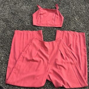 SHEIN Pink Pantsuit Set